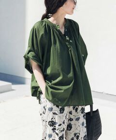 URBAN RESEARCH DOORS / アーバンリサーチ ドアーズ シャツ・ブラウス | コットンボイルロールアップスリーブブラウス