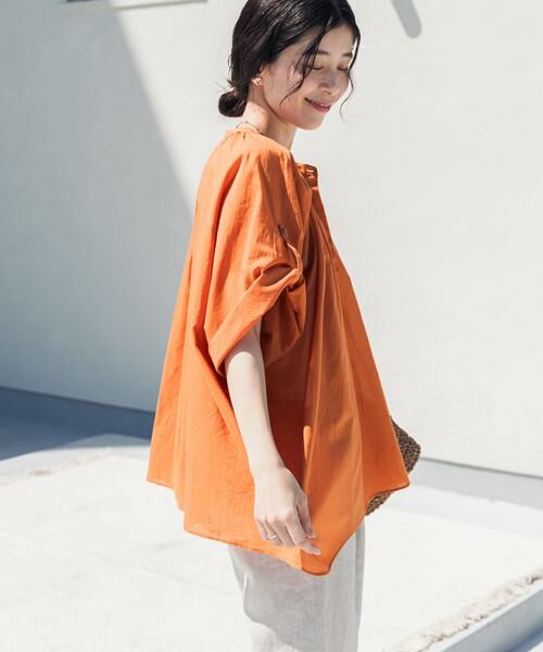 URBAN RESEARCH DOORS / アーバンリサーチ ドアーズ シャツ・ブラウス | コットンボイルロールアップスリーブブラウス | 詳細3