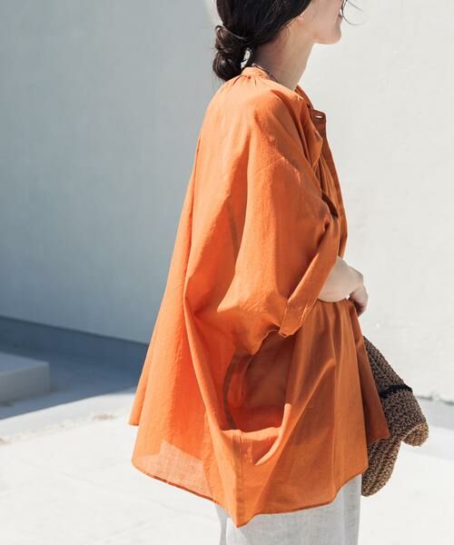 URBAN RESEARCH DOORS / アーバンリサーチ ドアーズ シャツ・ブラウス | コットンボイルロールアップスリーブブラウス | 詳細4