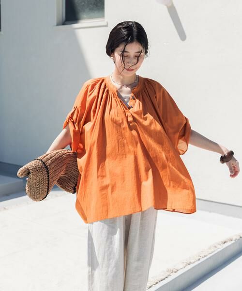 URBAN RESEARCH DOORS / アーバンリサーチ ドアーズ シャツ・ブラウス | コットンボイルロールアップスリーブブラウス | 詳細6