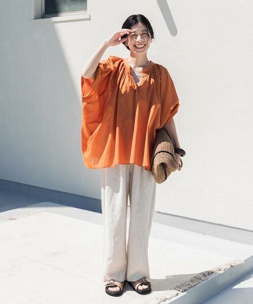 URBAN RESEARCH DOORS / アーバンリサーチ ドアーズ シャツ・ブラウス | コットンボイルロールアップスリーブブラウス | 詳細7