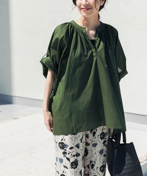 URBAN RESEARCH DOORS / アーバンリサーチ ドアーズ シャツ・ブラウス | コットンボイルロールアップスリーブブラウス | 詳細11