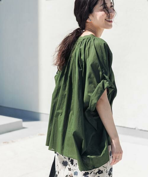 URBAN RESEARCH DOORS / アーバンリサーチ ドアーズ シャツ・ブラウス | コットンボイルロールアップスリーブブラウス | 詳細14