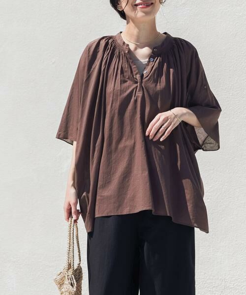 URBAN RESEARCH DOORS / アーバンリサーチ ドアーズ シャツ・ブラウス | コットンボイルロールアップスリーブブラウス | 詳細19