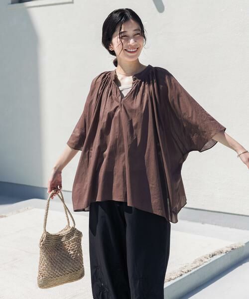 URBAN RESEARCH DOORS / アーバンリサーチ ドアーズ シャツ・ブラウス | コットンボイルロールアップスリーブブラウス | 詳細20