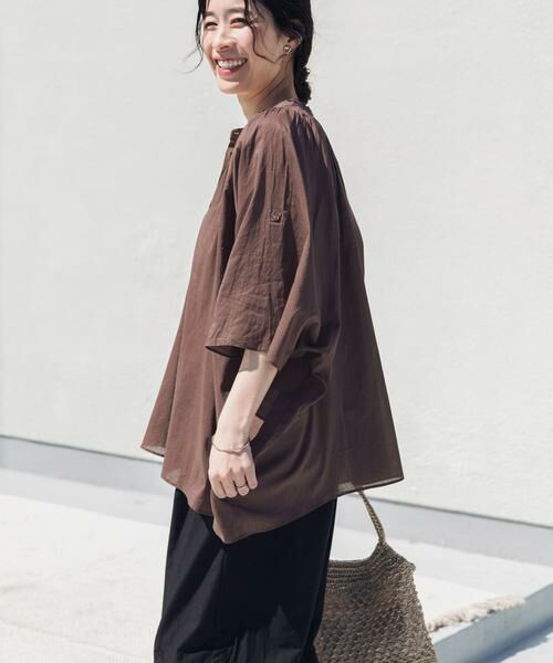 URBAN RESEARCH DOORS / アーバンリサーチ ドアーズ シャツ・ブラウス | コットンボイルロールアップスリーブブラウス | 詳細23