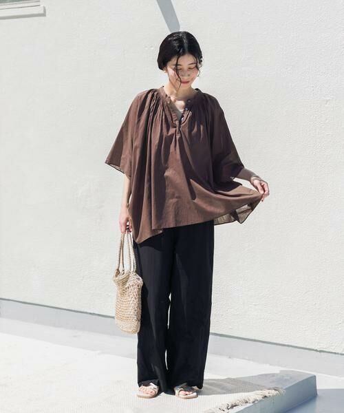 URBAN RESEARCH DOORS / アーバンリサーチ ドアーズ シャツ・ブラウス | コットンボイルロールアップスリーブブラウス | 詳細24