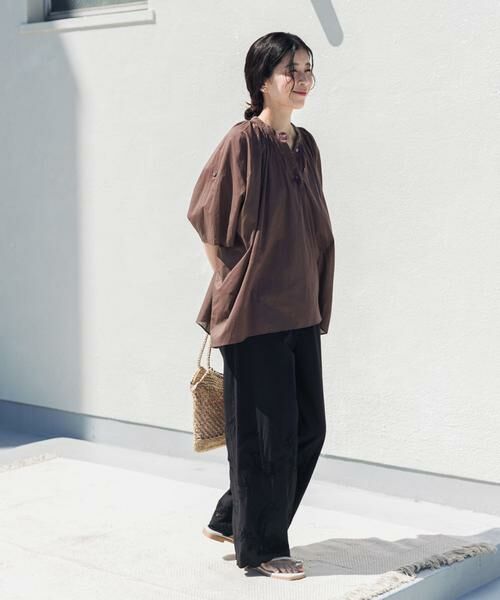 URBAN RESEARCH DOORS / アーバンリサーチ ドアーズ シャツ・ブラウス | コットンボイルロールアップスリーブブラウス | 詳細25