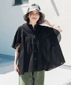 URBAN RESEARCH DOORS / アーバンリサーチ ドアーズ シャツ・ブラウス | 『WEB/一部店舗限定カラー』コットンボイルピンタックフレアスリーブブラウス