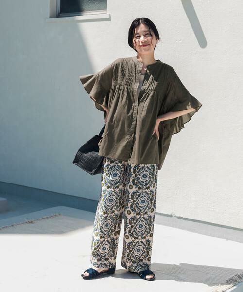 URBAN RESEARCH DOORS / アーバンリサーチ ドアーズ シャツ・ブラウス | 『WEB/一部店舗限定カラー』コットンボイルピンタックフレアスリーブブラウス | 詳細7