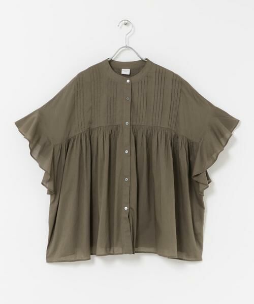 URBAN RESEARCH DOORS / アーバンリサーチ ドアーズ シャツ・ブラウス | 『WEB/一部店舗限定カラー』コットンボイルピンタックフレアスリーブブラウス | 詳細8