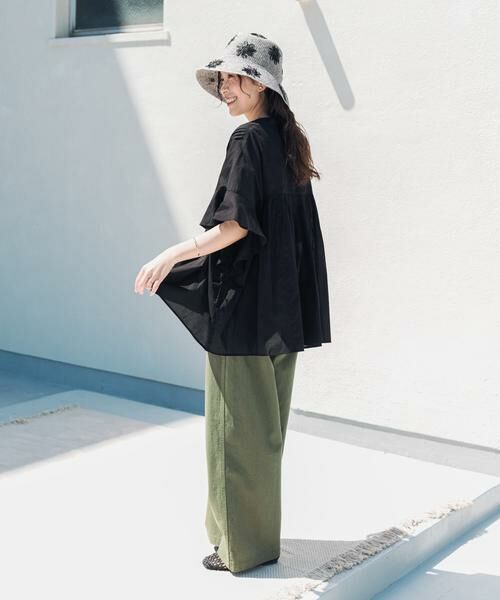 URBAN RESEARCH DOORS / アーバンリサーチ ドアーズ シャツ・ブラウス | 『WEB/一部店舗限定カラー』コットンボイルピンタックフレアスリーブブラウス | 詳細29