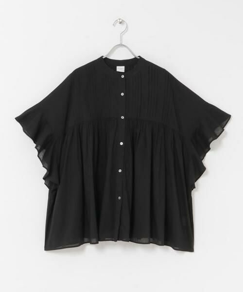 URBAN RESEARCH DOORS / アーバンリサーチ ドアーズ シャツ・ブラウス | 『WEB/一部店舗限定カラー』コットンボイルピンタックフレアスリーブブラウス | 詳細30