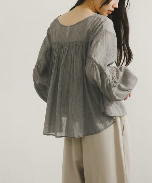URBAN RESEARCH DOORS / アーバンリサーチ ドアーズ シャツ・ブラウス | Soft Crinkle Blouse | 詳細10