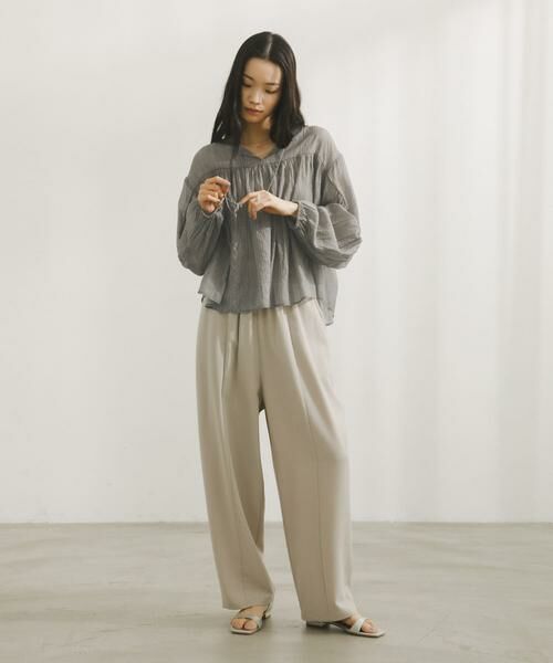 URBAN RESEARCH DOORS / アーバンリサーチ ドアーズ シャツ・ブラウス | Soft Crinkle Blouse | 詳細11