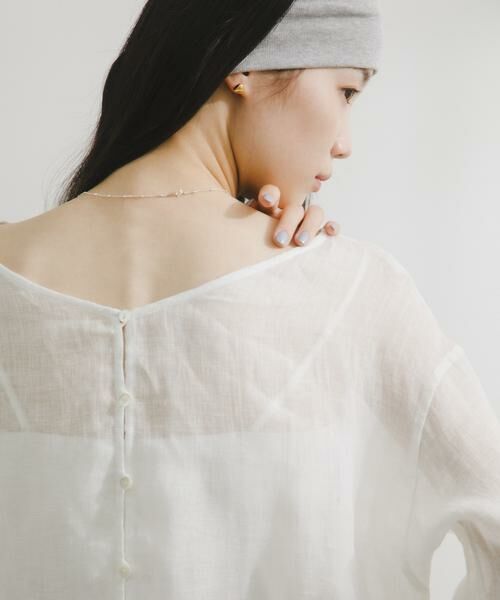 URBAN RESEARCH DOORS / アーバンリサーチ ドアーズ シャツ・ブラウス | Linen Mesh 2way Blouse（オフホワイト）