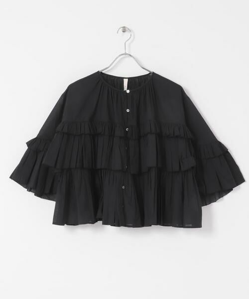 URBAN RESEARCH DOORS / アーバンリサーチ ドアーズ シャツ・ブラウス | Cotton Frill Blouse | 詳細4