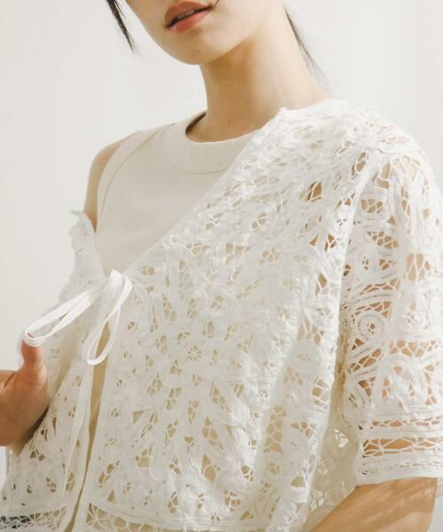 URBAN RESEARCH DOORS / アーバンリサーチ ドアーズ シャツ・ブラウス | Batten Lace Cotton Blouse | 詳細2