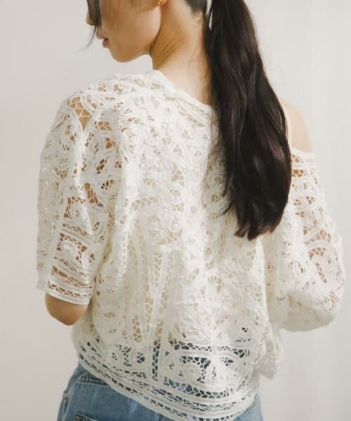 URBAN RESEARCH DOORS / アーバンリサーチ ドアーズ シャツ・ブラウス | Batten Lace Cotton Blouse | 詳細3