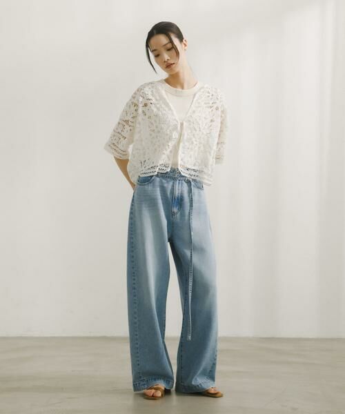 URBAN RESEARCH DOORS / アーバンリサーチ ドアーズ シャツ・ブラウス | Batten Lace Cotton Blouse | 詳細4