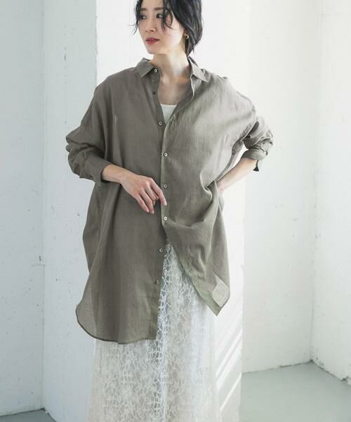 URBAN RESEARCH DOORS / アーバンリサーチ ドアーズ シャツ・ブラウス | 『WEB/一部店舗限定カラー』ラミーコットンビックシャツ | 詳細1