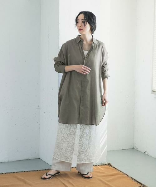 URBAN RESEARCH DOORS / アーバンリサーチ ドアーズ シャツ・ブラウス | 『WEB/一部店舗限定カラー』ラミーコットンビックシャツ | 詳細6