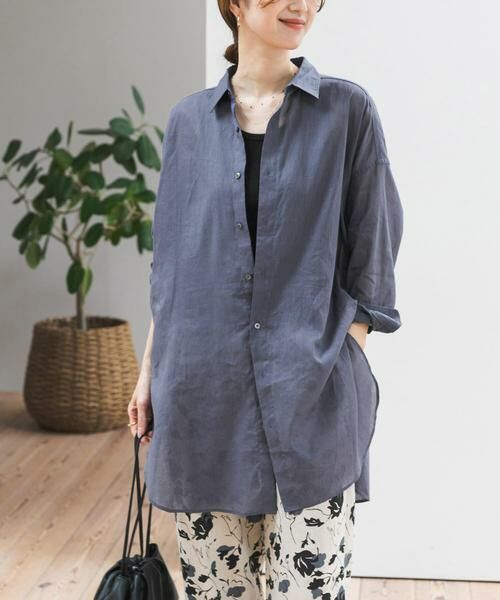 URBAN RESEARCH DOORS / アーバンリサーチ ドアーズ シャツ・ブラウス | 『WEB/一部店舗限定カラー』ラミーコットンビックシャツ | 詳細10