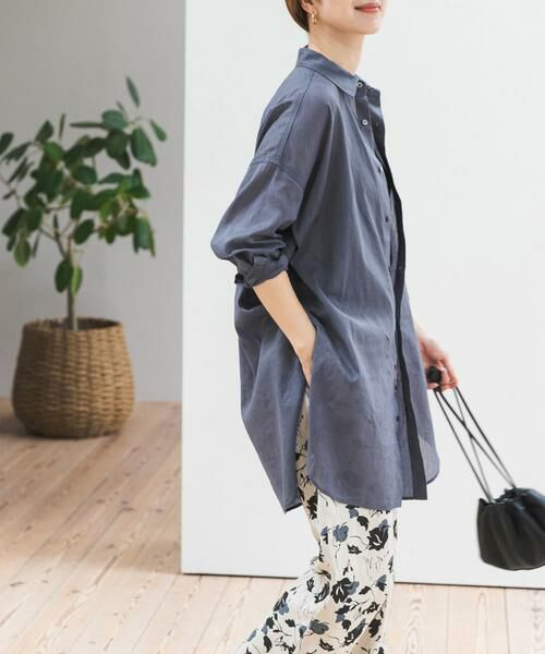 URBAN RESEARCH DOORS / アーバンリサーチ ドアーズ シャツ・ブラウス | 『WEB/一部店舗限定カラー』ラミーコットンビックシャツ | 詳細11