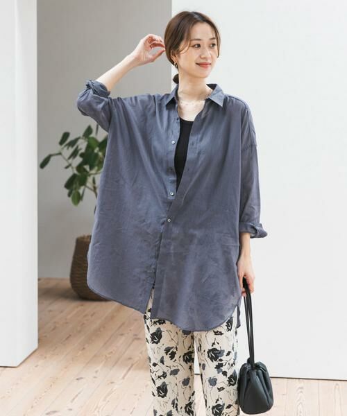 URBAN RESEARCH DOORS / アーバンリサーチ ドアーズ シャツ・ブラウス | 『WEB/一部店舗限定カラー』ラミーコットンビックシャツ | 詳細14