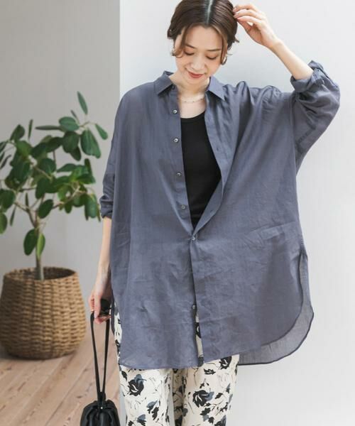 URBAN RESEARCH DOORS / アーバンリサーチ ドアーズ シャツ・ブラウス | 『WEB/一部店舗限定カラー』ラミーコットンビックシャツ（ブルー）