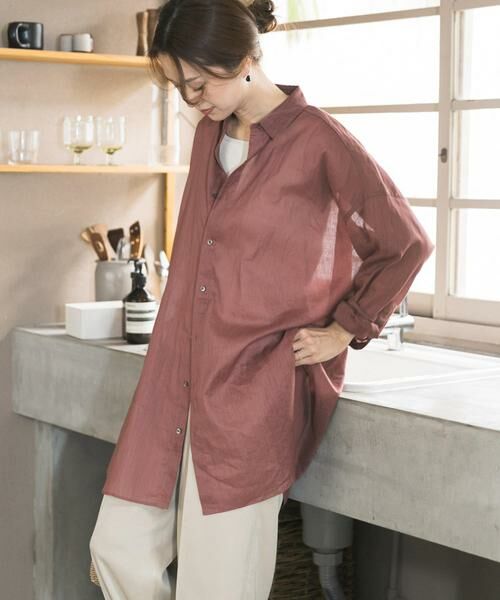 URBAN RESEARCH DOORS / アーバンリサーチ ドアーズ シャツ・ブラウス | 『WEB/一部店舗限定カラー』ラミーコットンビックシャツ（ピンク）