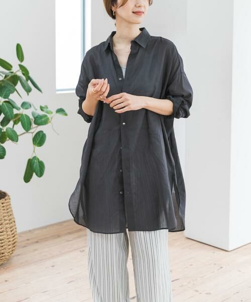 URBAN RESEARCH DOORS / アーバンリサーチ ドアーズ シャツ・ブラウス | 『WEB/一部店舗限定カラー』ラミーコットンビックシャツ | 詳細28