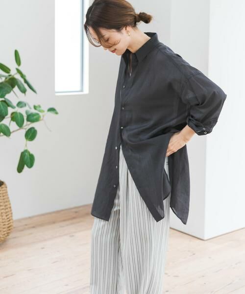 URBAN RESEARCH DOORS / アーバンリサーチ ドアーズ シャツ・ブラウス | 『WEB/一部店舗限定カラー』ラミーコットンビックシャツ | 詳細29