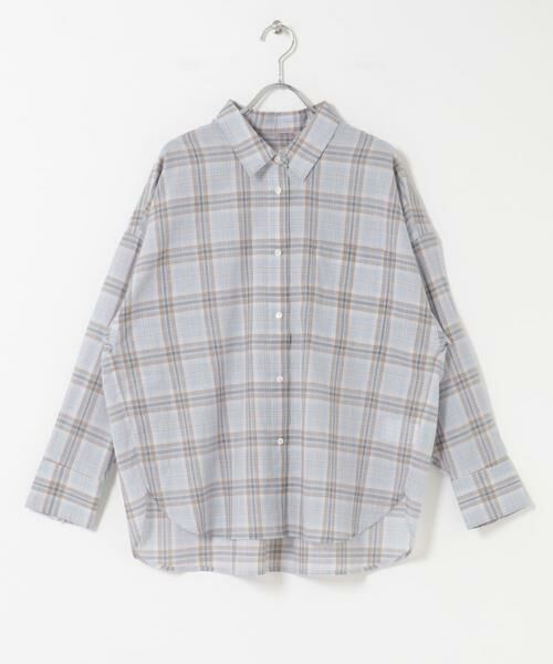 URBAN RESEARCH DOORS / アーバンリサーチ ドアーズ シャツ・ブラウス | チェックシアーシャツ（ライトブルー）