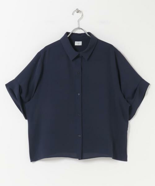 URBAN RESEARCH DOORS / アーバンリサーチ ドアーズ シャツ・ブラウス | タックスリーブシャツ（ネイビー）