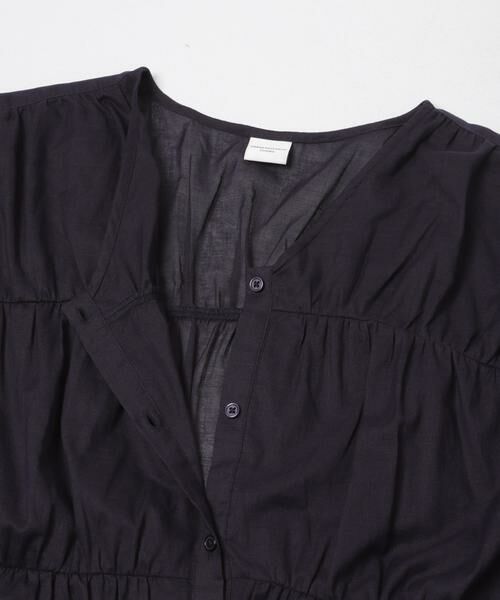 URBAN RESEARCH DOORS / アーバンリサーチ ドアーズ シャツ・ブラウス | 『UR TECH』コットンギャザーVネックブラウス | 詳細12