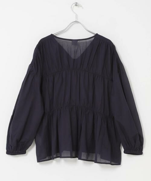 URBAN RESEARCH DOORS / アーバンリサーチ ドアーズ シャツ・ブラウス | 『UR TECH』コットンギャザーVネックブラウス | 詳細14