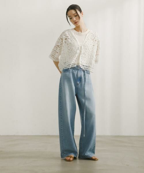 URBAN RESEARCH DOORS / アーバンリサーチ ドアーズ デニムパンツ | Belted Light Denim | 詳細4