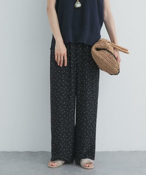 URBAN RESEARCH DOORS / アーバンリサーチ ドアーズ その他パンツ | ドットドライタッチリラックスパンツ（ブラック）