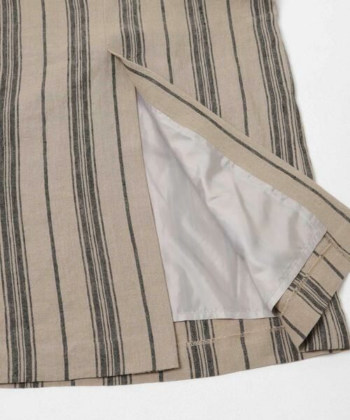 URBAN RESEARCH DOORS / アーバンリサーチ ドアーズ スカート | Linen Stripe I-Line Skirt | 詳細10