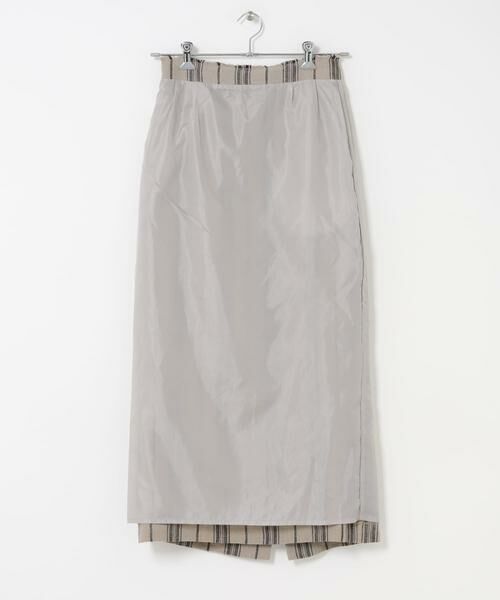 URBAN RESEARCH DOORS / アーバンリサーチ ドアーズ スカート | Linen Stripe I-Line Skirt | 詳細8