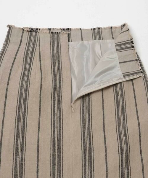 URBAN RESEARCH DOORS / アーバンリサーチ ドアーズ スカート | Linen Stripe I-Line Skirt | 詳細9
