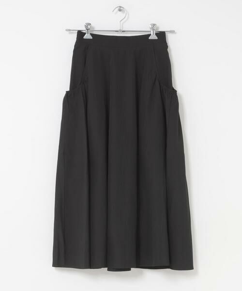URBAN RESEARCH DOORS / アーバンリサーチ ドアーズ スカート | 撥水ポケットギャザースカート（ブラック）