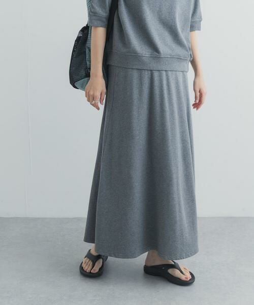 URBAN RESEARCH DOORS / アーバンリサーチ ドアーズ スカート | モダールコットン裏毛イージースカート | 詳細1