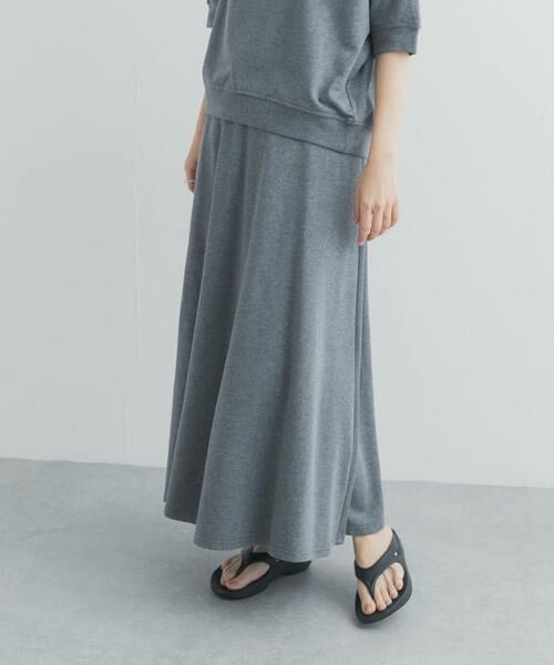 URBAN RESEARCH DOORS / アーバンリサーチ ドアーズ スカート | モダールコットン裏毛イージースカート | 詳細3