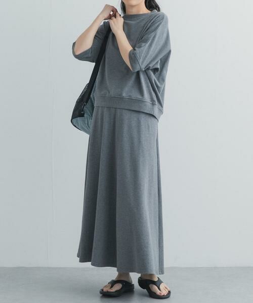 URBAN RESEARCH DOORS / アーバンリサーチ ドアーズ スカート | モダールコットン裏毛イージースカート | 詳細6