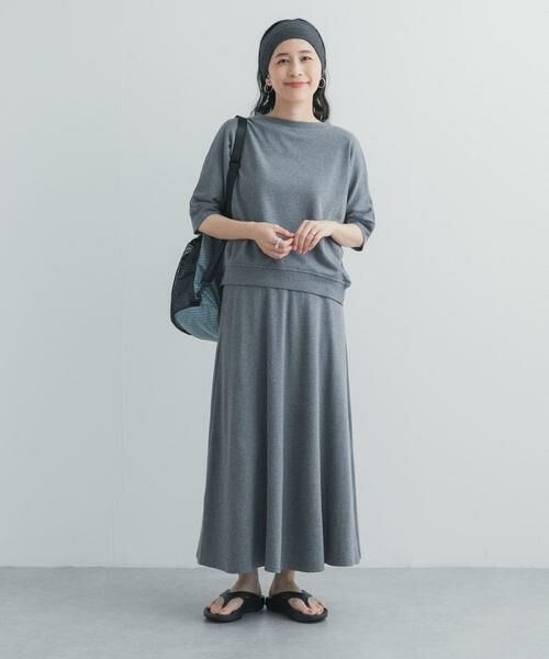 URBAN RESEARCH DOORS / アーバンリサーチ ドアーズ スカート | モダールコットン裏毛イージースカート | 詳細7