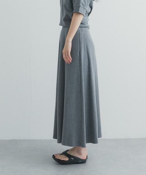 URBAN RESEARCH DOORS / アーバンリサーチ ドアーズ スカート | モダールコットン裏毛イージースカート | 詳細9
