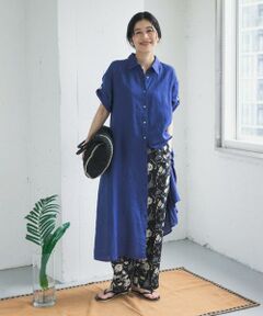 URBAN RESEARCH DOORS / アーバンリサーチ ドアーズ ワンピース | リネン半袖シャツワンピース