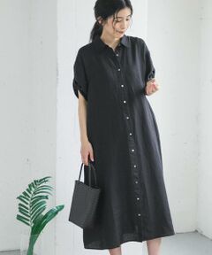URBAN RESEARCH DOORS / アーバンリサーチ ドアーズ ワンピース | リネン半袖シャツワンピース